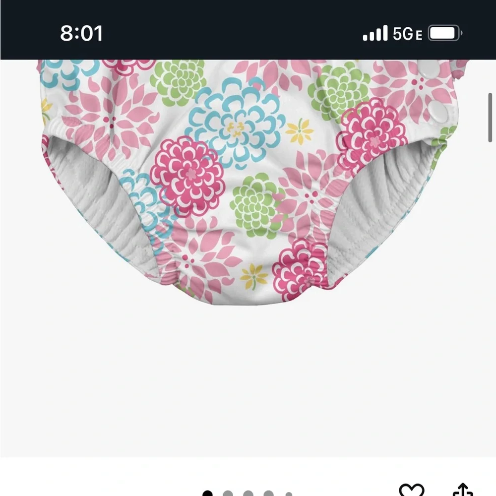 Colorful Floral Swim Diaper for Kids